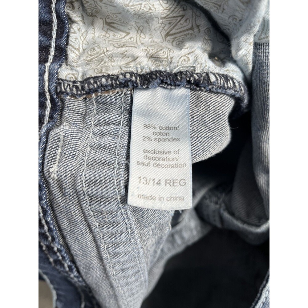 Maurices Premium Women's Bling Capri Jeans Size 13/14 Reg Distressed Low Rise - Picture 10 of 15